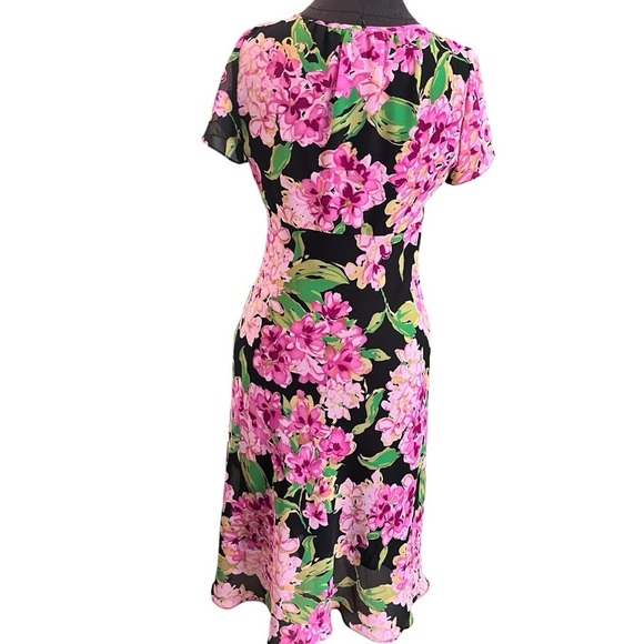 Lennie NY Vintage Pink Floral Bias Cut Dress Size 8 - Picture 2 of 8